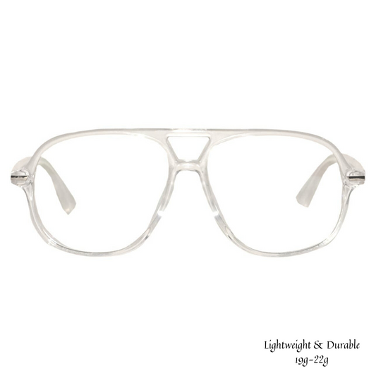 Jubleelens® Aviator White Chasma Frame