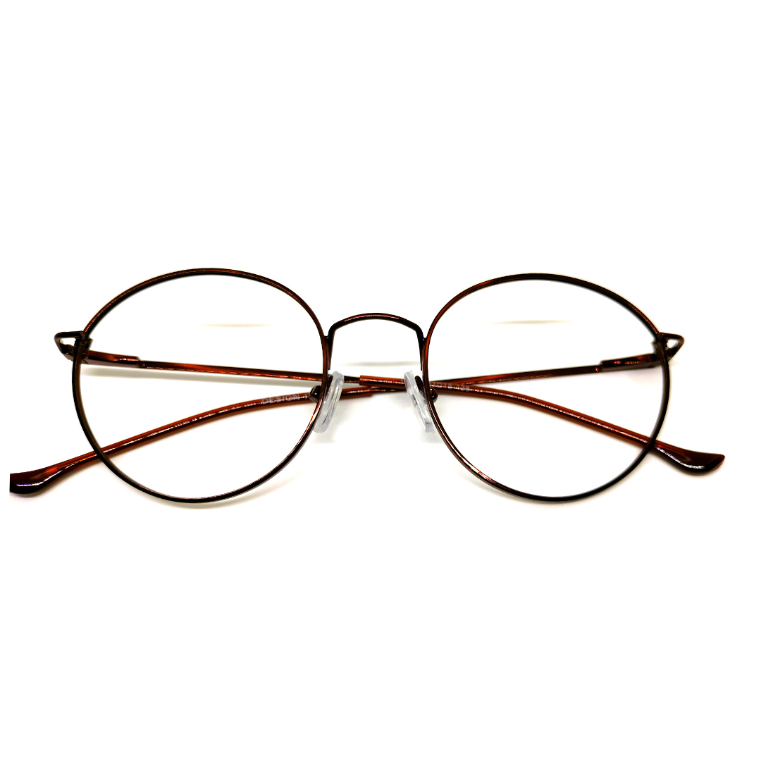 Round steel top rimmed glasses