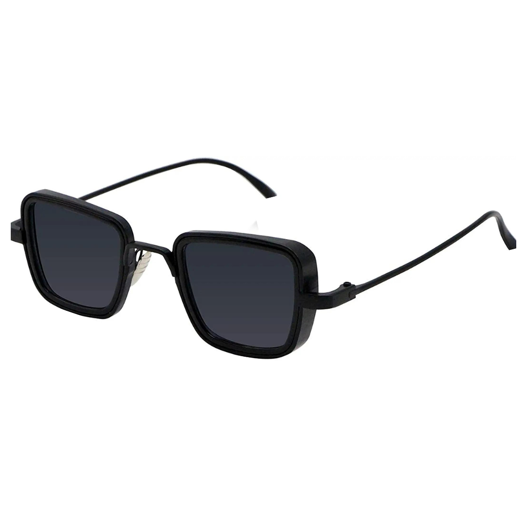 Jubleelens - Kabir Square Sunglasses - Black Modern Look with UV Protection