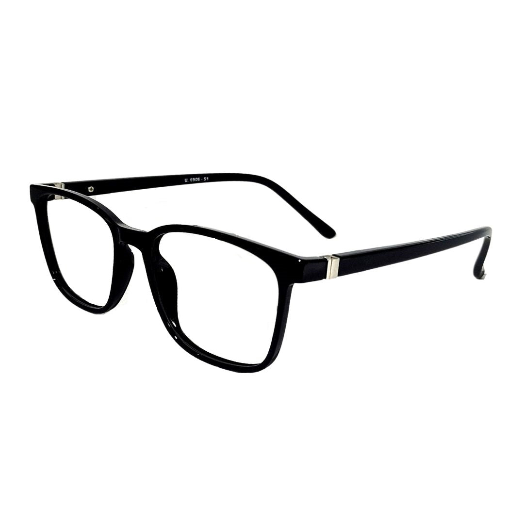 Jubleelens Stunning Square Black Frame For Unisex- U-6906