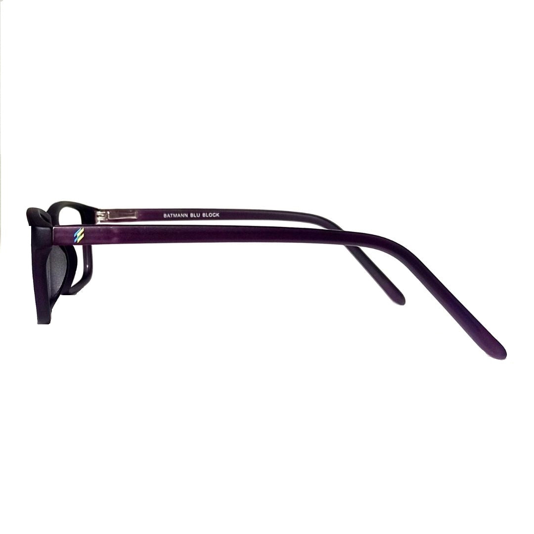 Jubleelens - Dark Purple Full Rim Rectangle Eyeglasses for Kids  ( 56802 ) (Single Vision)