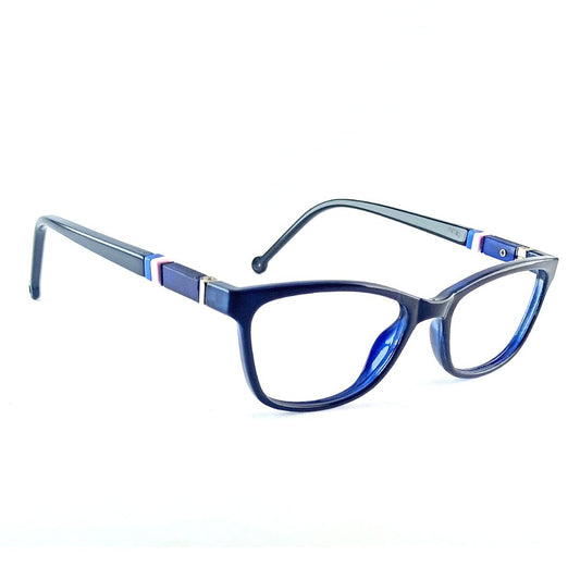 Dark Blue Rectangular Jubleelens® Kids Spectacles with Eye Protection- LC-104
