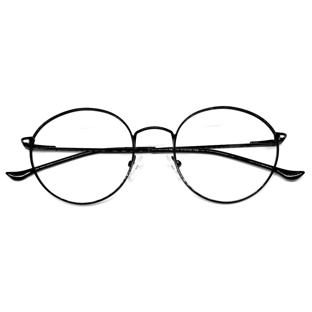 Stylish Metal Round Black Full Rim Frame- L15203