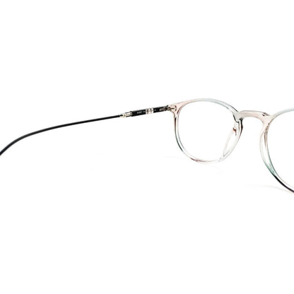 Blue Light Blocker Trendy Round Transparent Brown Eyeglasses