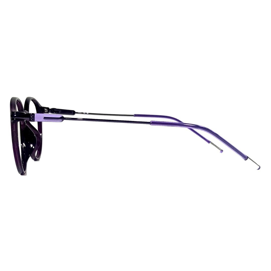 Jubleelens TR35012 Round Lined Specs Eyeglasses - Purple Medium (Single Vision)