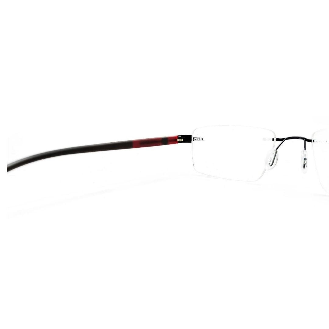 Jubleelens® Rimless Rectangular Red Frame