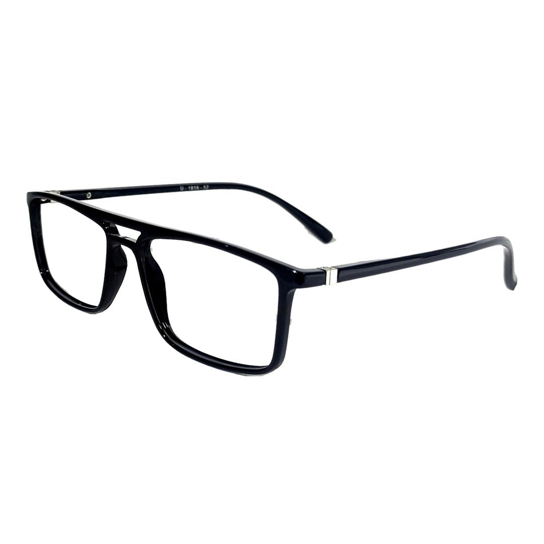 Jubleelens Rectangular Full Rim Black Colour Unisex Frame- U-1816