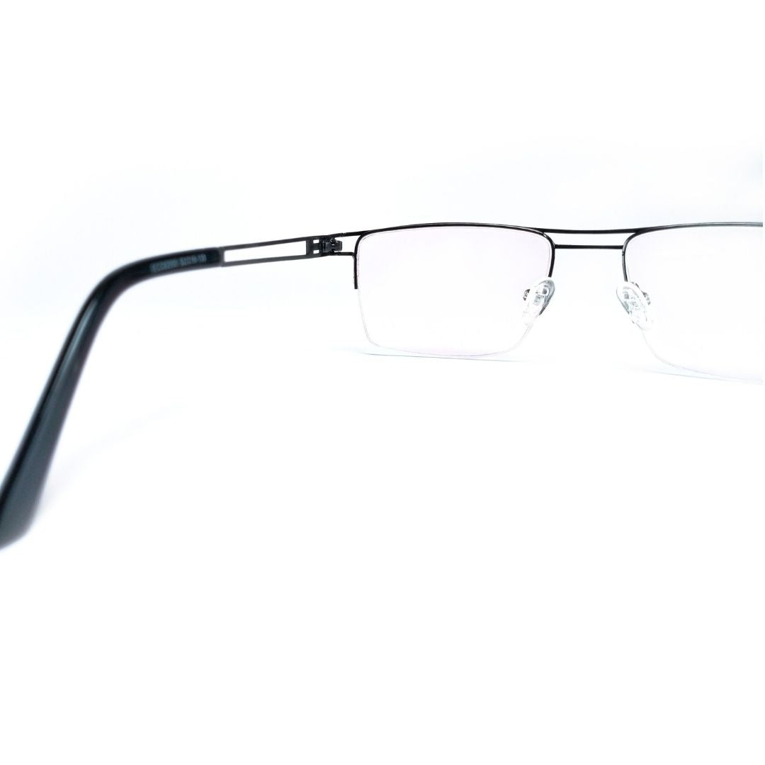 Jubleelens® Half Rim Rectangular Metal Frame