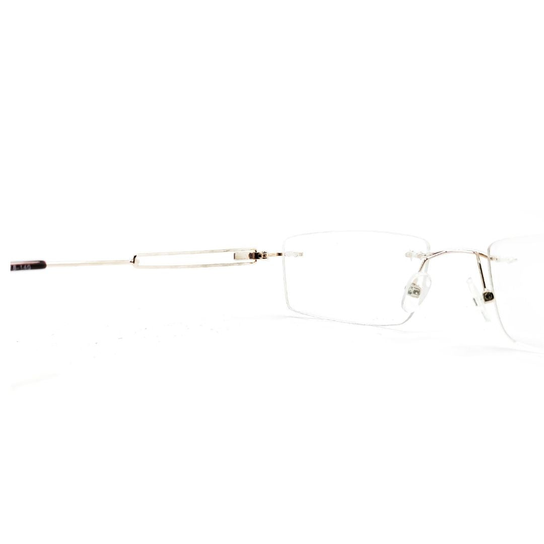 Golden Lightweight Eyeglasses Rimless Frame Like Sunfire-SFE004