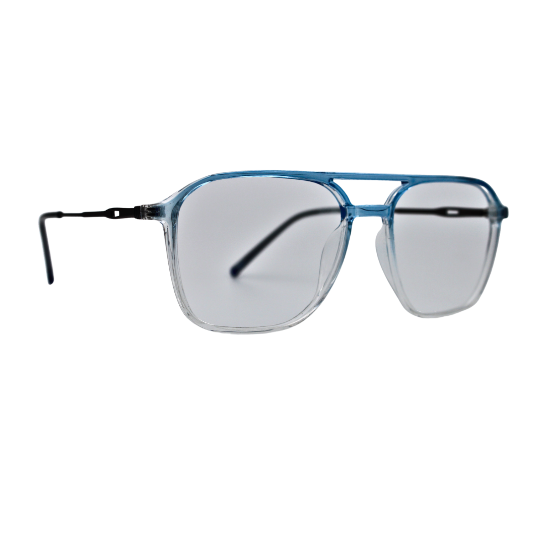 Jubleelens Unique Rectangular Eyeglasses - Gredle Blue 220806 (Single Vision)