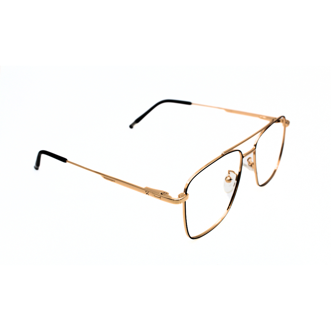 Jubleelens Metal Square5838 Square Black Golden - Golden Black Eyeglasses Your New Favorite Frame (Single Vision)