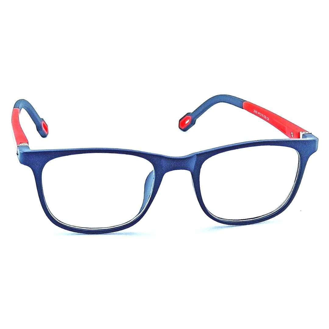 Small Black-Red Rectangular Jubleelens® Frames Kids Blue Blocker Zero Power Spectacles with for Eye Protection