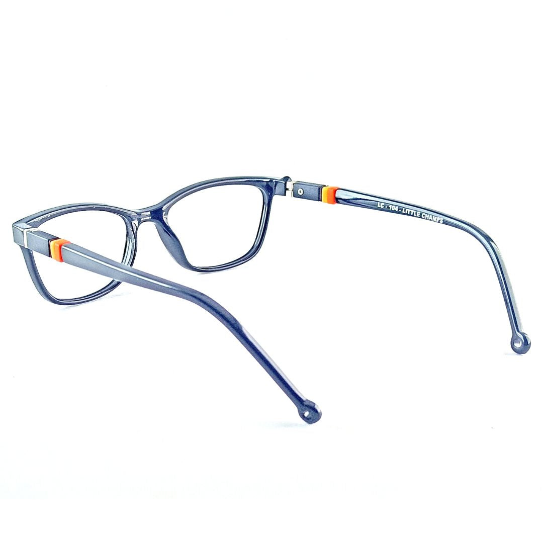 Dark Blue Rectangular Jubleelens® Kids Spectacles with Eye Protection- LC-104