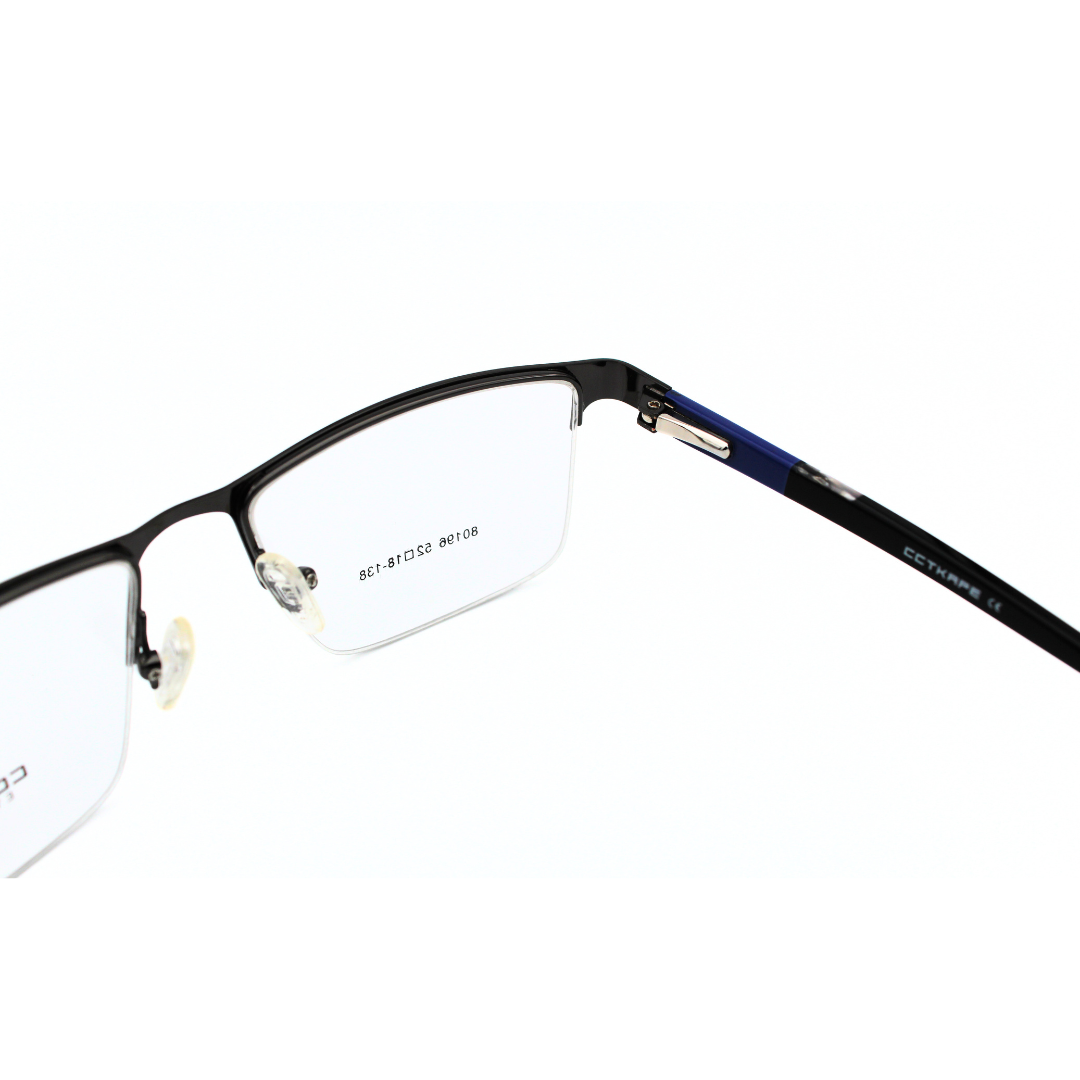 Jubleelens Supra80196 Supra Gunmetal Blue Black 3 Eyeglasses The Perfect Frame for Any Occasion (Single Vision)