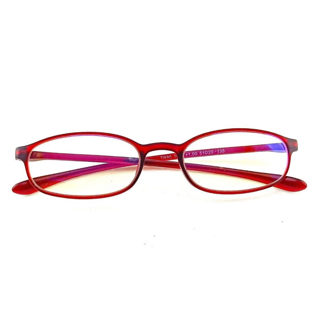 Red Full Rim Rectangle Jubleelens READERS Reading Eyeglasses With Blue Blocker Spectacles with Anti Glare for Eye Protection(For +1.00 Power To +3.00 Power)