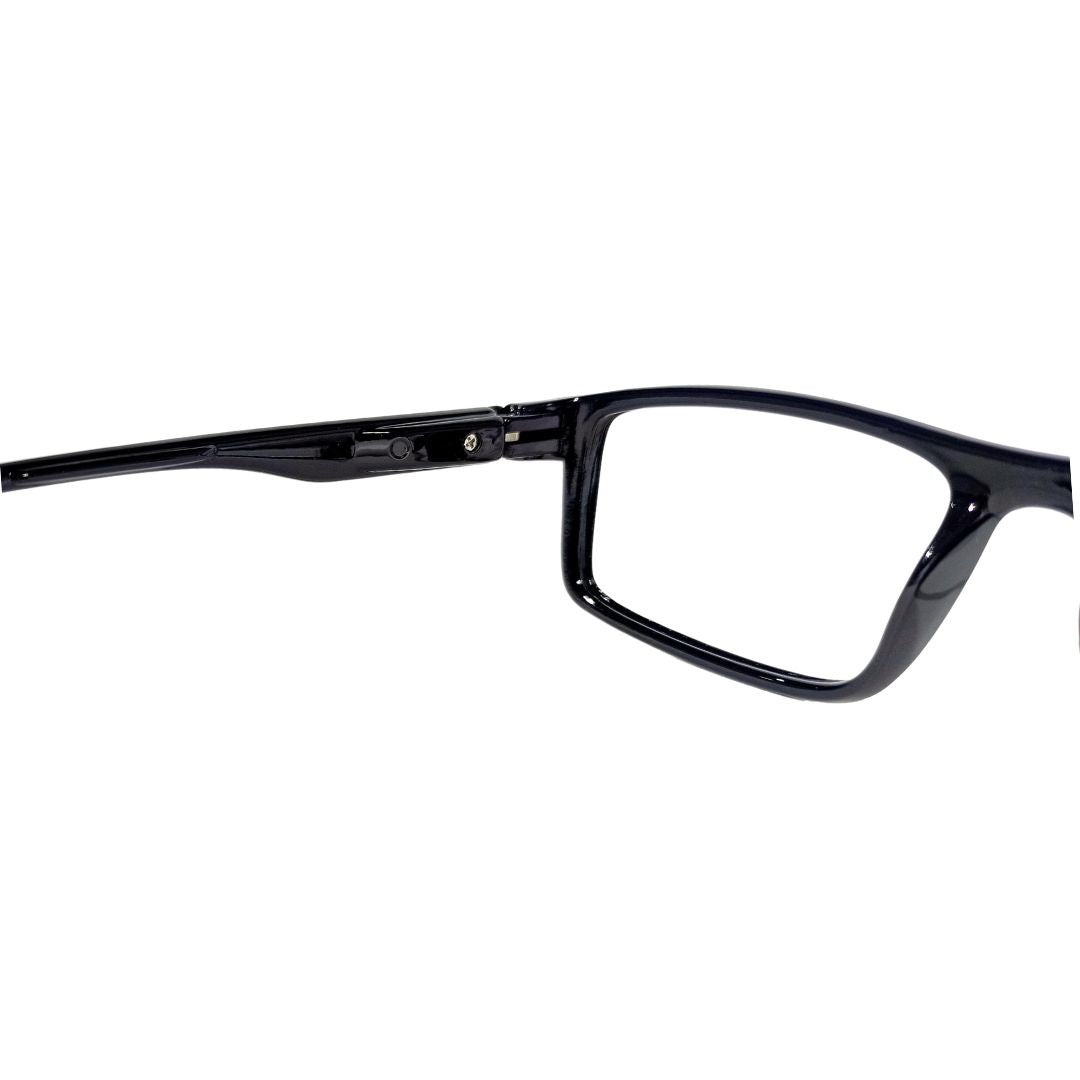 Jubleelens Rectangular Full Rim Black Frame For Unisex- U-3816