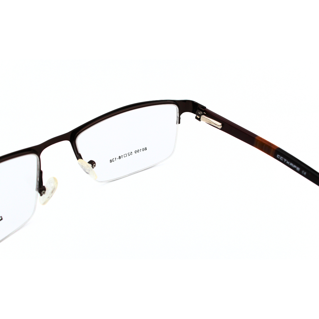 Jubleelens Supra80199 Supra Brown Brown Black Eyeglasses The Perfect Frame for Everyday Wear and Special Occasions (Single Vision)