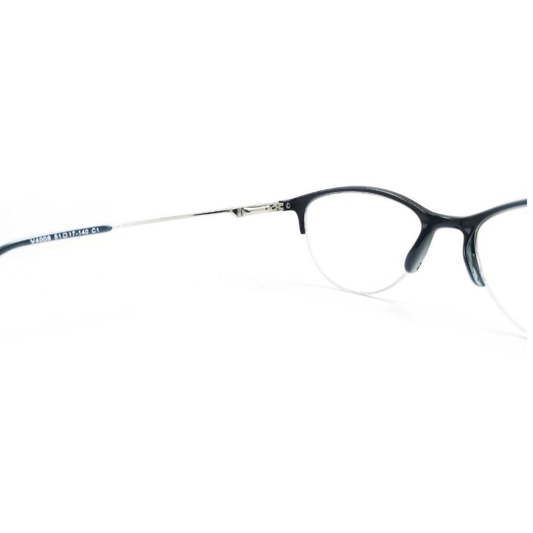 Jubleelens® Black Half Rim Cat Eye Frame