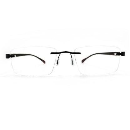 Jubleelens® Rimless Rectangular Red Frame