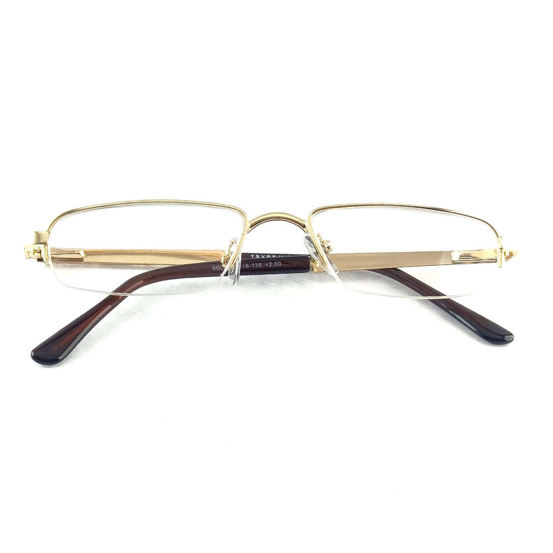 Jubleelens Supra Golden Rectangle READERS Reading Eyeglasses- Best Reading Experience (+1.00 to +3.00 Power)