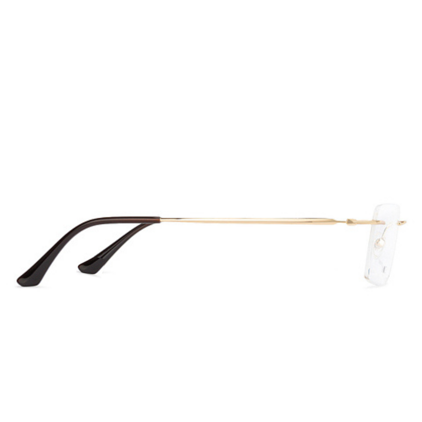 Titanium Golden Rimless Eyeglasses Frame (Single Vision)