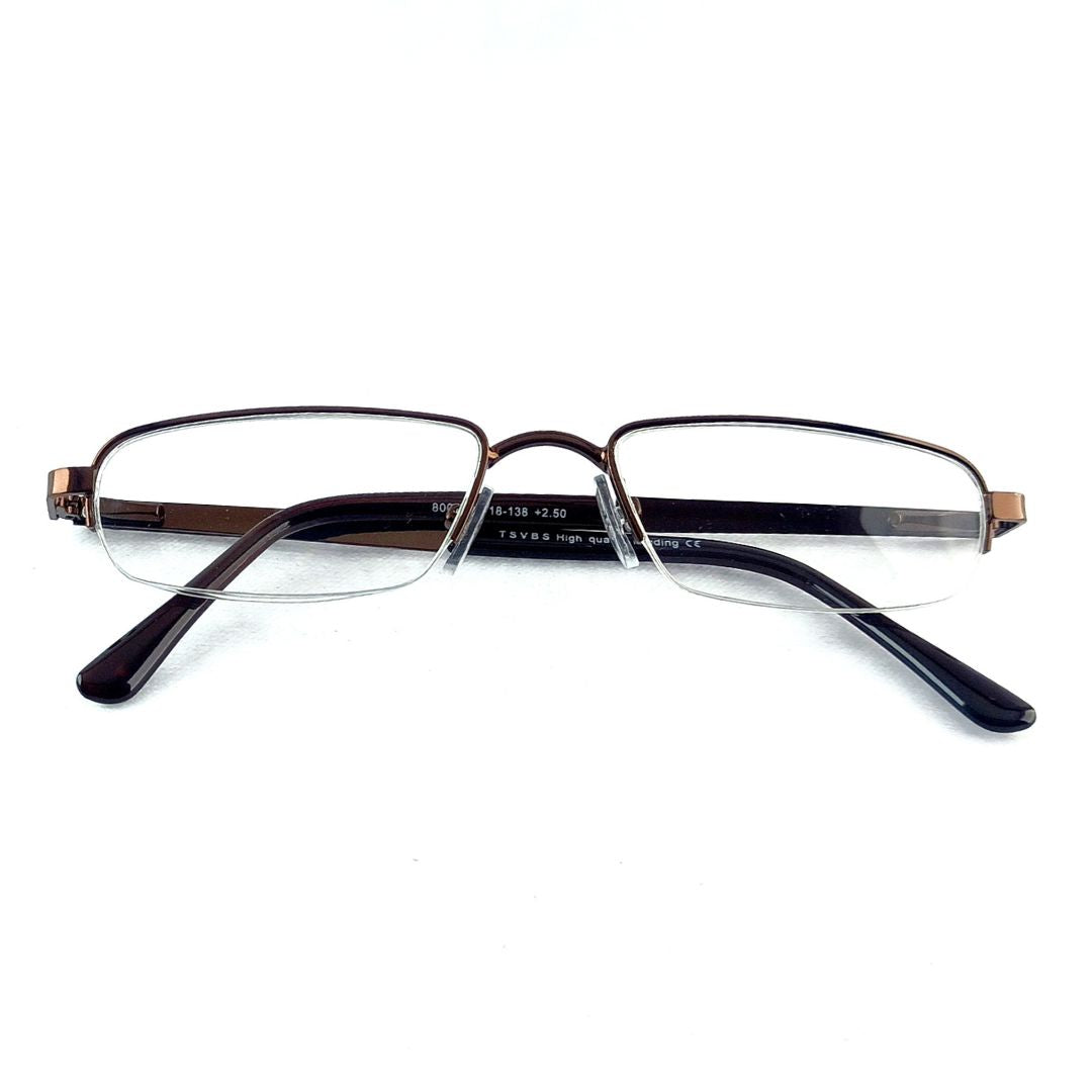 Jubleelens Supra Brown Rectangle READERS Reading Eyeglasses- Best Reading Experience (+1.00 to +3.00 Power)
