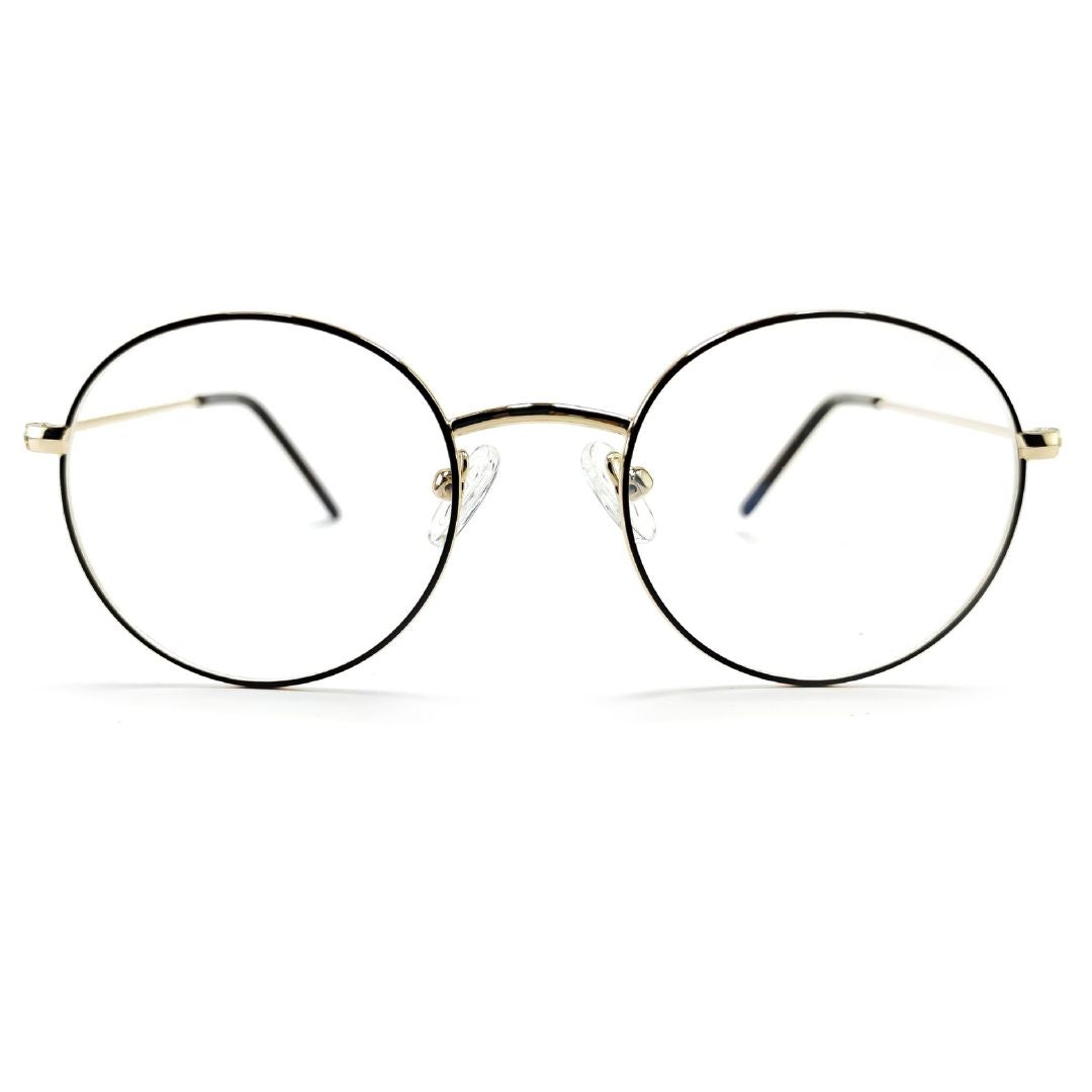 Jubleelens Full Rim Medium Gold Round Frame (46mm)