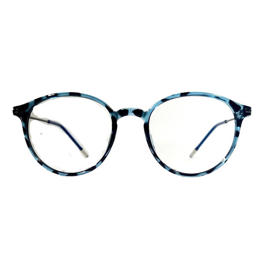 Jubleelens TR35012 Round Lined Bifocal Glasses - Blue Tortoise (Single Vision)