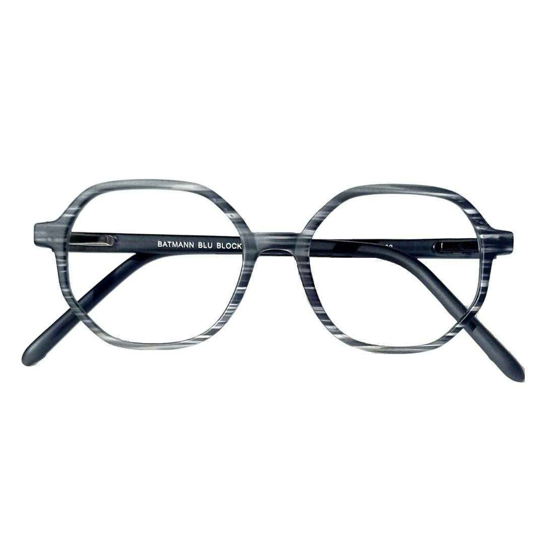 Jubleelens - Grey Full Rim Hexagonal Eyeglasses for Kids  (56807 ) (Single Vision)