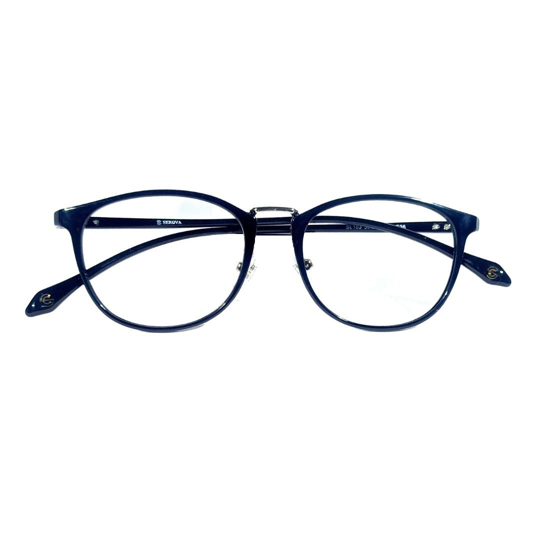 Jubleelens Round Stylish Full Rim Eyeglasses Frame For Unisex- SF103 (Single Vision)
