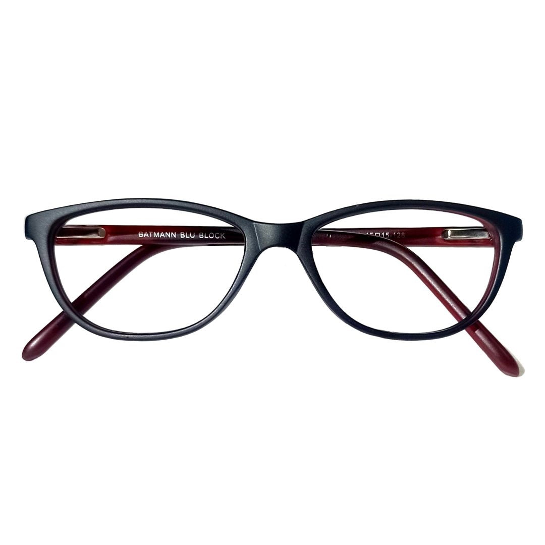 Jubleelens - Dark Red Full Rim Cat-Eye Eyeglasses for Kids (56803 )