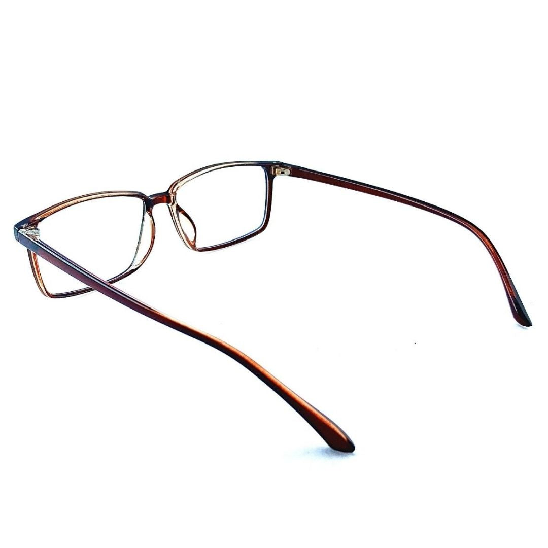 Rectangular Brown Jubleelens® Unisex Frame Frame with Anti Glare for Eye Protection