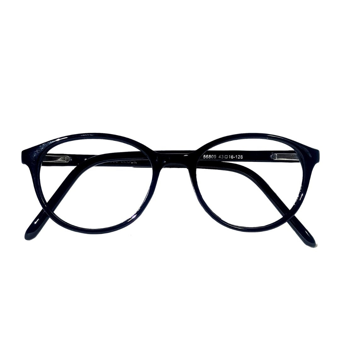 Jubleelens - Glossy Black Full Rim Round Eyeglasses for Kids  (56810 ) (Single Vision)