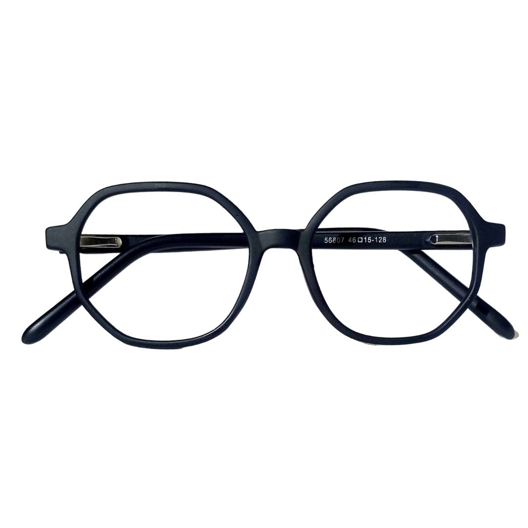 Jubleelens - Black Full Rim Hexagonal Eyeglasses for Kids (56807 )