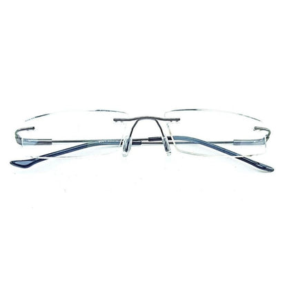 Jubleelens Rimless Rectangle READERS Reading Eyeglasses (+1.00 to +3.00 Power)