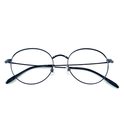 Metal Black Round Full Rim Frame For Unisex