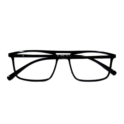 Jubleelens Rectangular Full Rim Black Colour Unisex Frame- U-1816