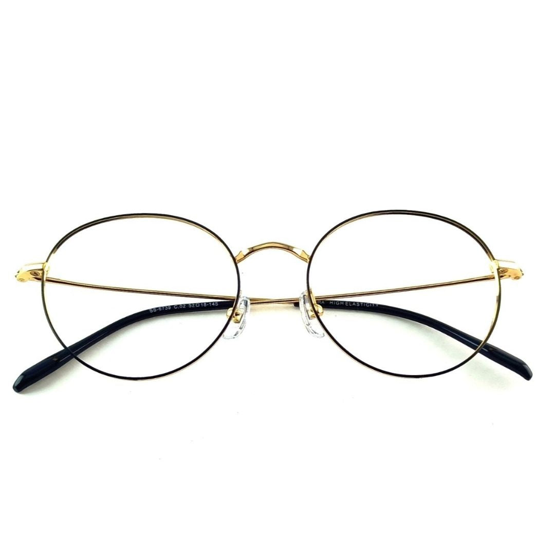 Gold frame circle glasses best sale