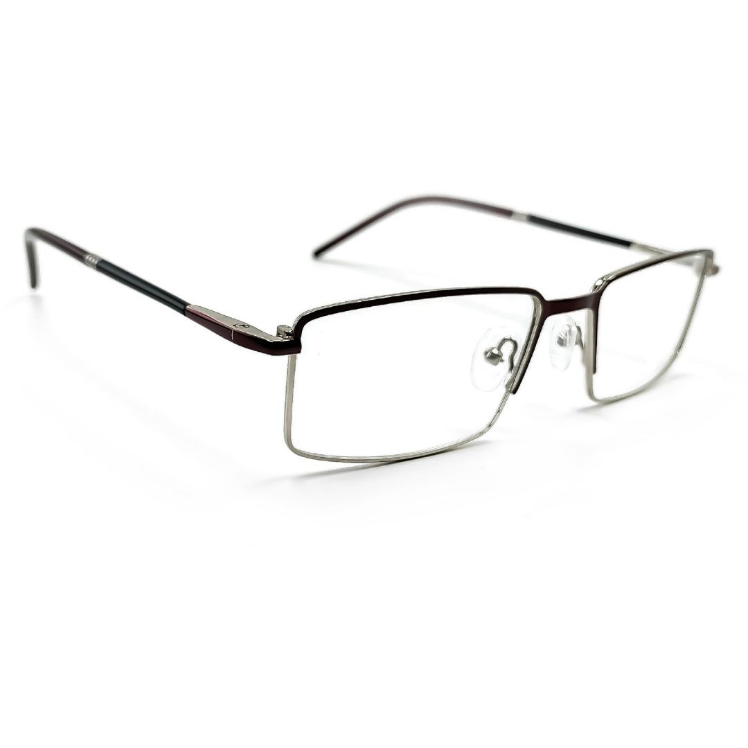 Jubleelens Black Full Rim Rectangular Metallic Medium Frame (52mm)