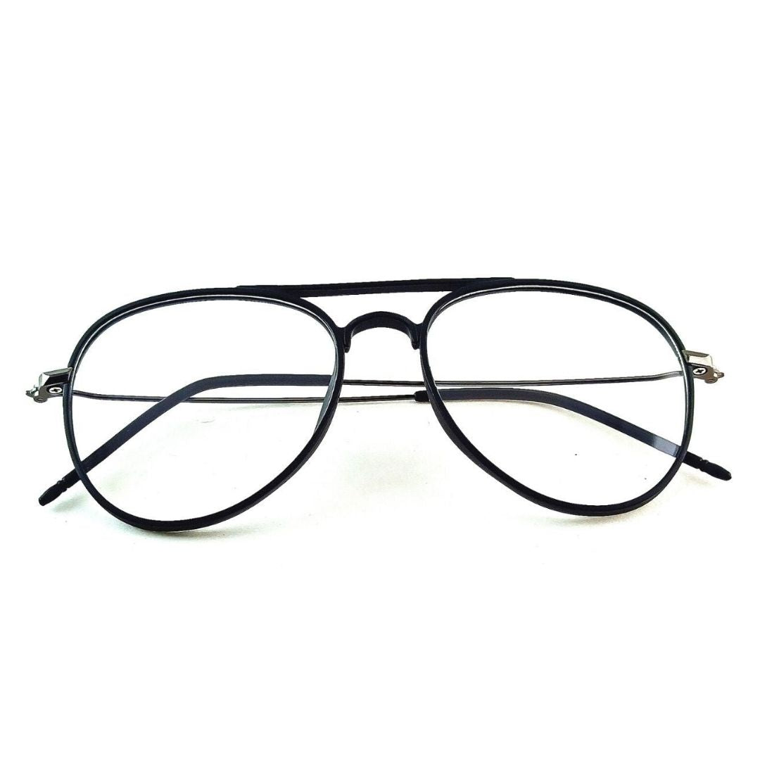 Black Aviator Jubleelens® Frames Blue Blocker Zero Power Spectacles