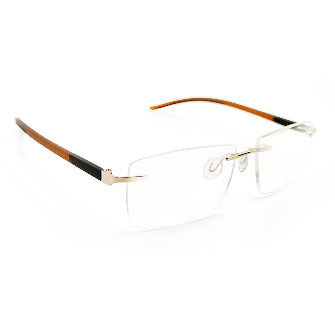 Brown Black Rimless Rectangle