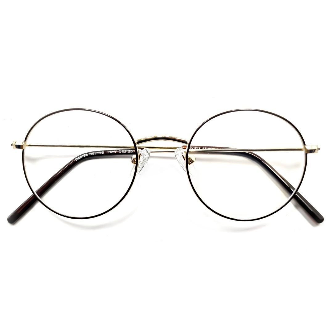 Jubleelens Full Rim Medium Gold Round Frame (46mm)