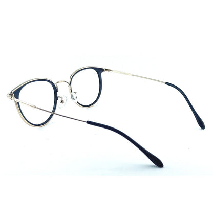 Jubleelens Premium Trendy Silver Black Round Frame