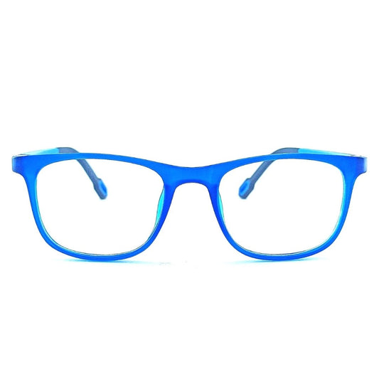 Blue Rectangular Jubleelens® frames Kids Frame wit Eye Protection