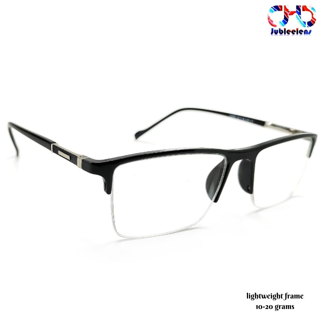 Chasma Frame For Men Rectangular Glasses Black Blue Frame