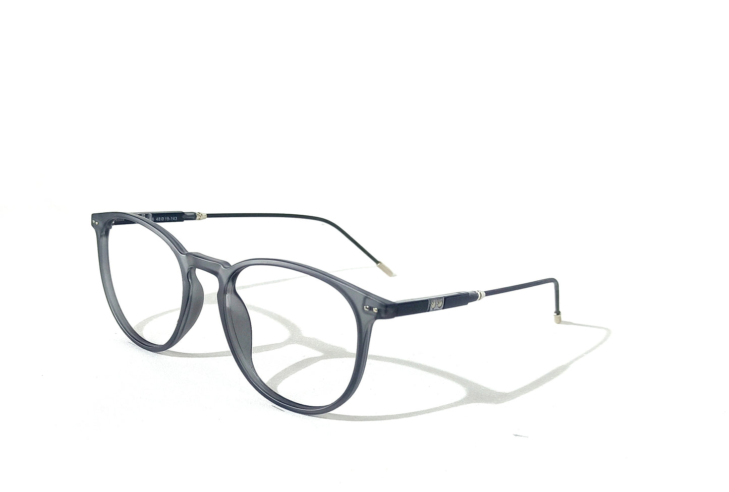 Rectangular Transparent Full Rim Round Eyeglasses