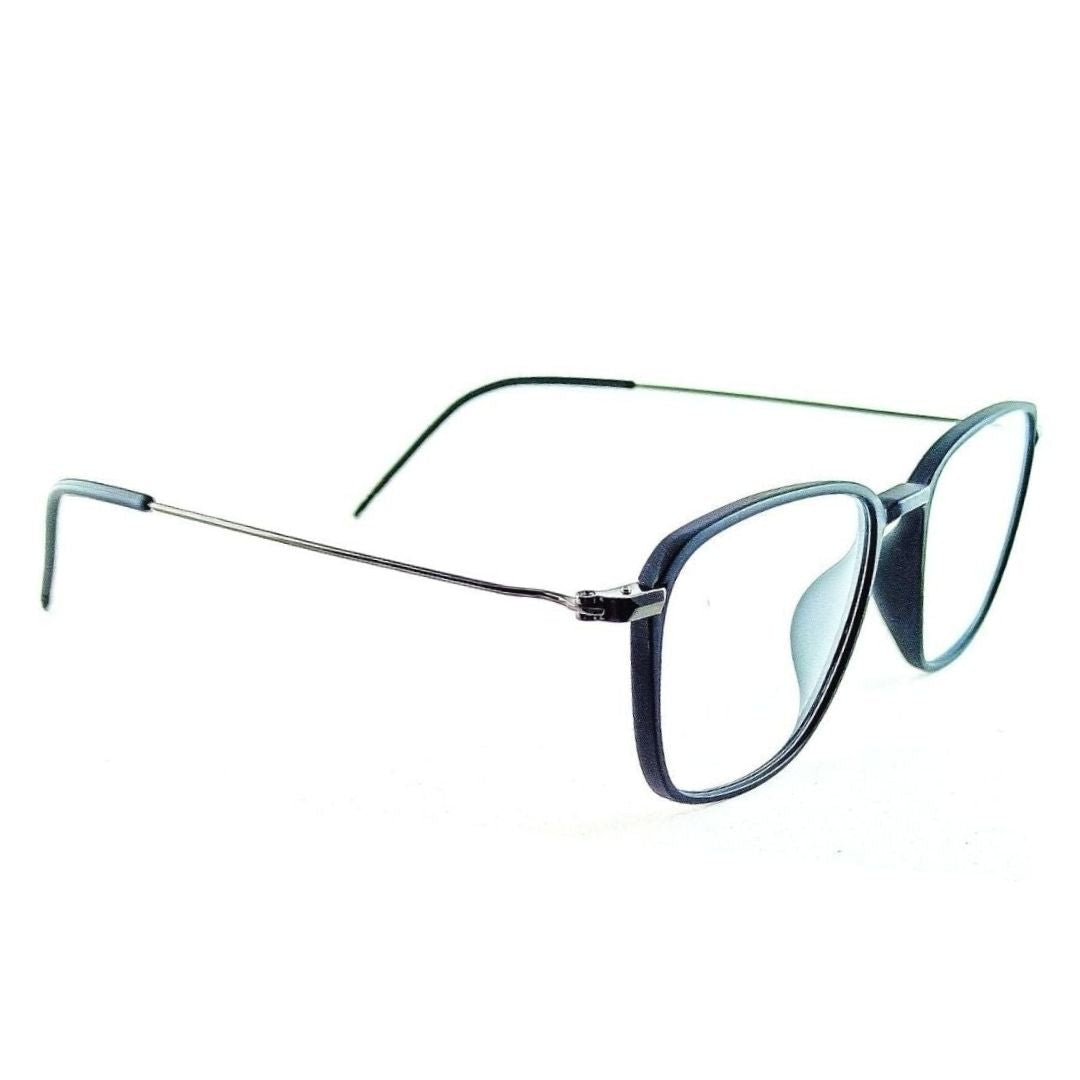 Power Spectacles Black Square Frames Blue Blocker Zero Power Spectacles