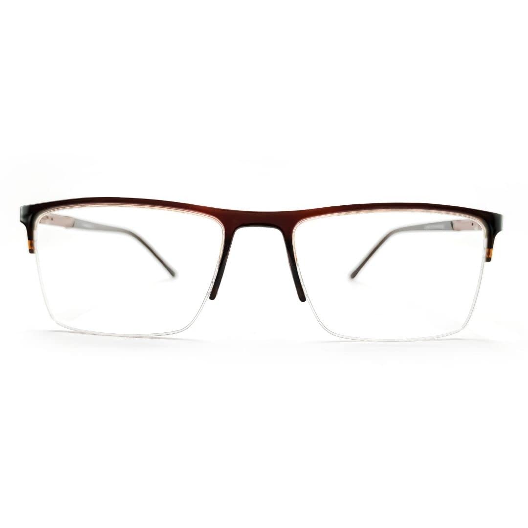 Chasma Frame For Men Rectangular Glasses Black-Blue Frame