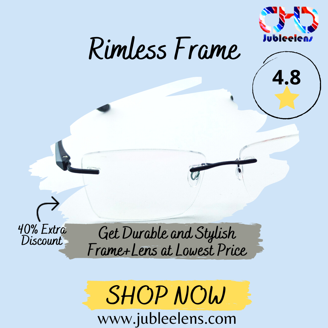 Rimless Chasma for men and women- Spect frame - Jubleelens: Eyeglass Sunglasses