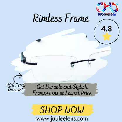 Rimless Chasma for men and women- Spect frame - Jubleelens: Eyeglass Sunglasses